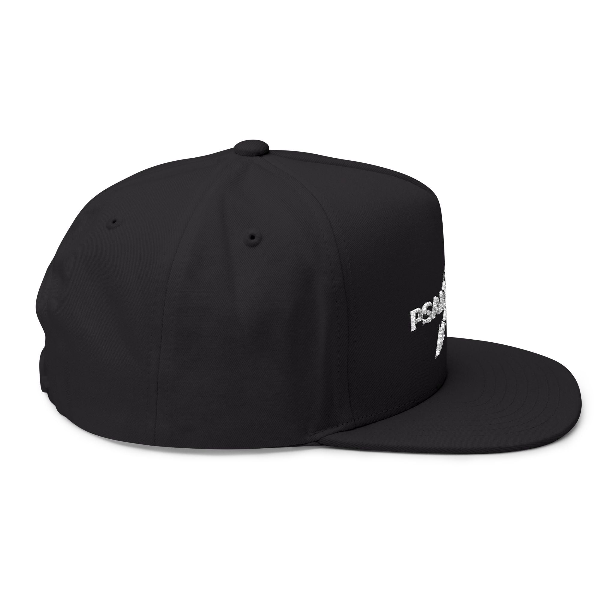 Psalms 91:5 Flat bill Snapback Hat - Black